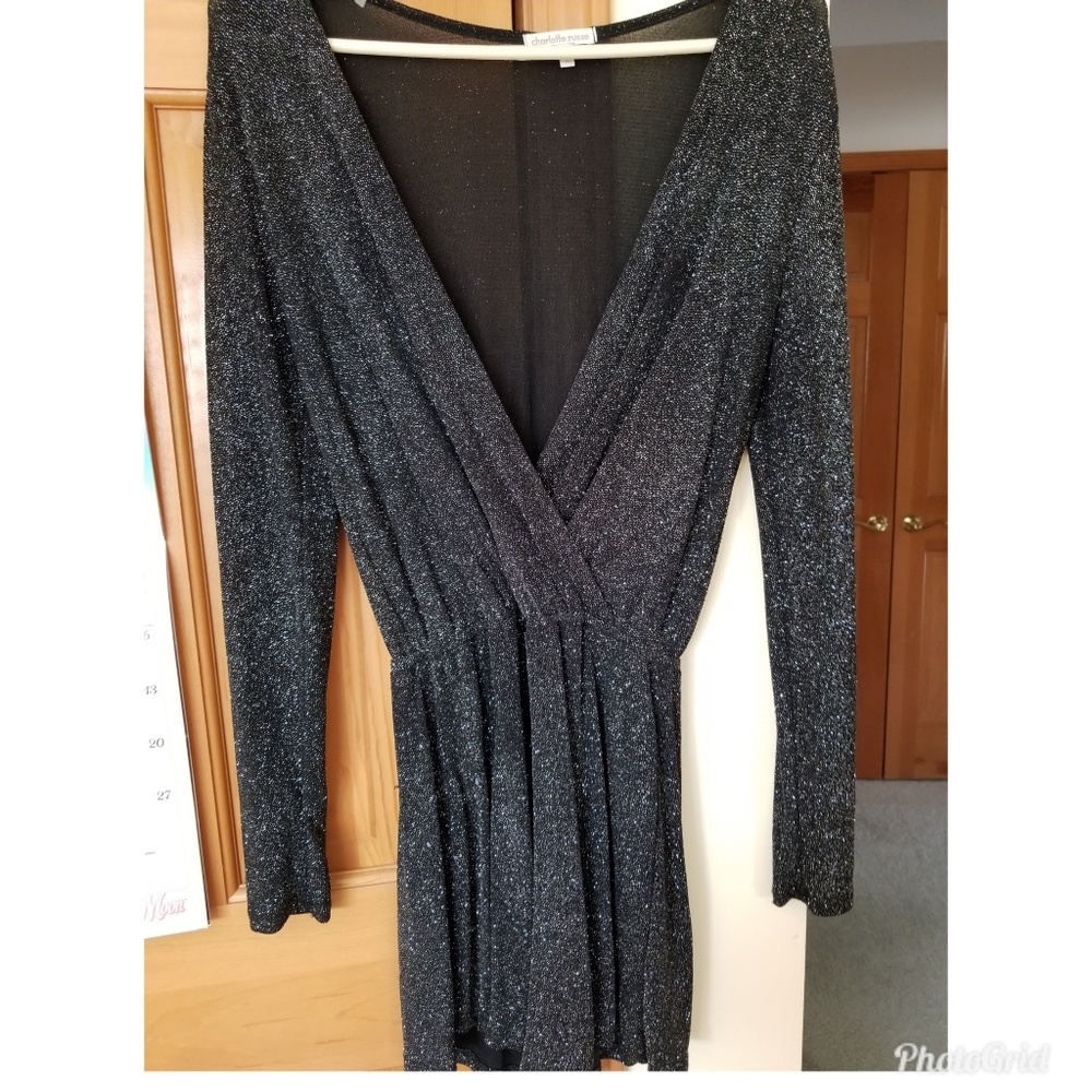 Black Glitter Romper